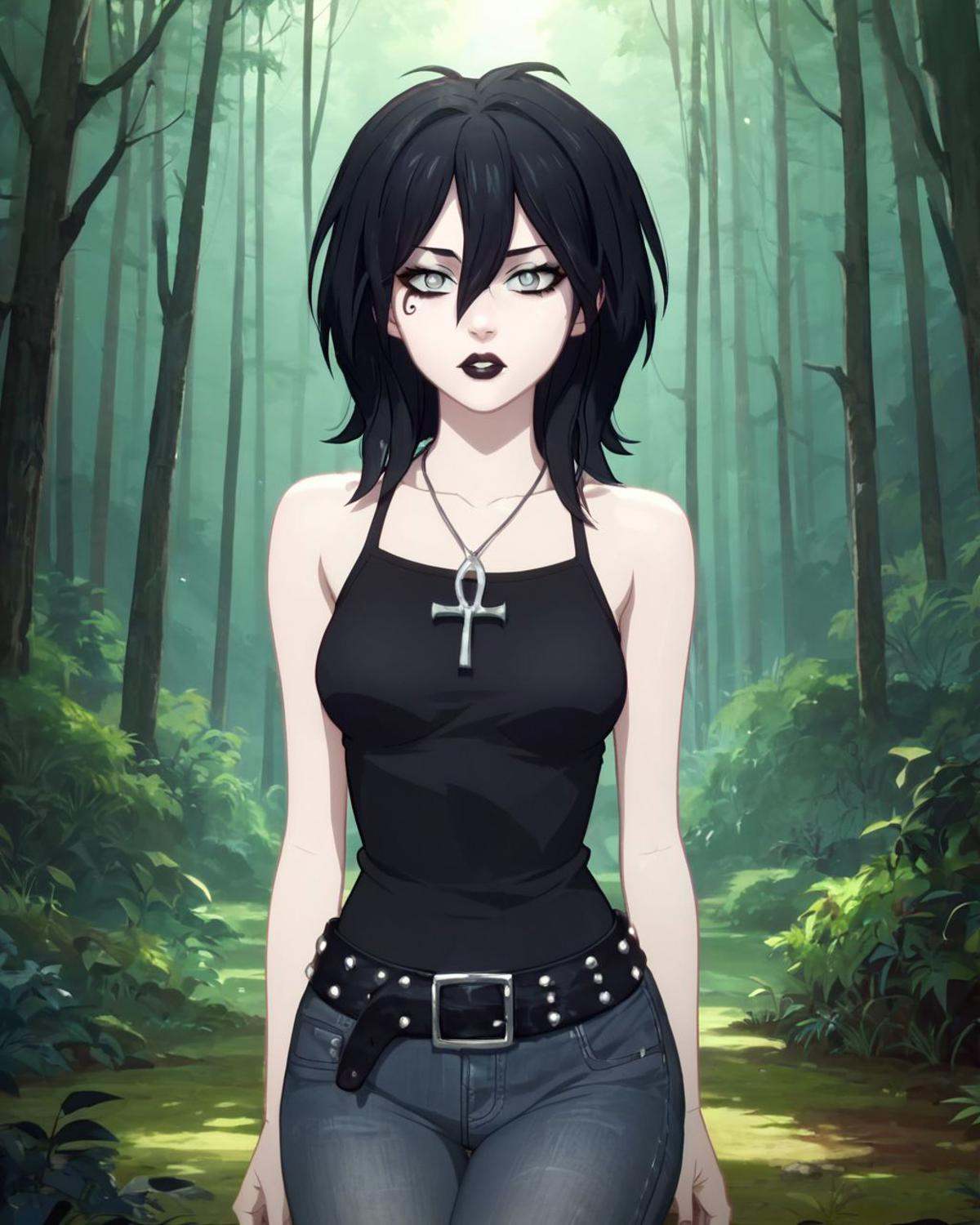 D_endless,  1girl,  black hair on Tensor.Art