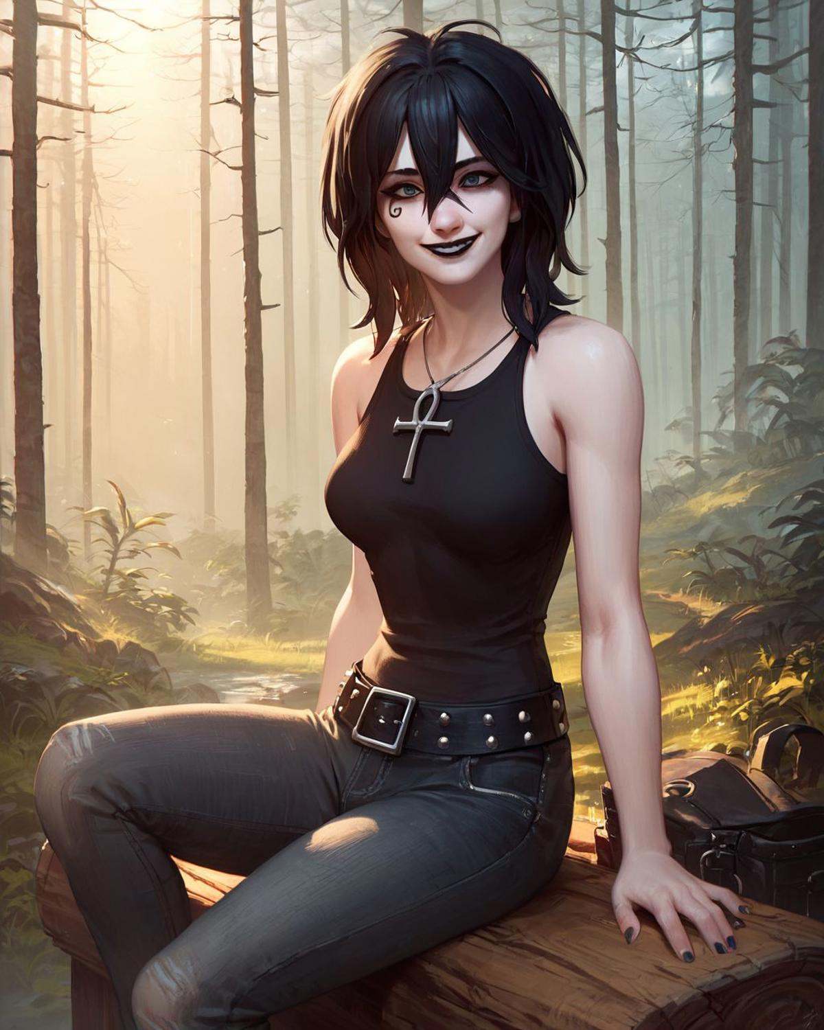 D_endless,  1girl,  black hair on Tensor.Art
