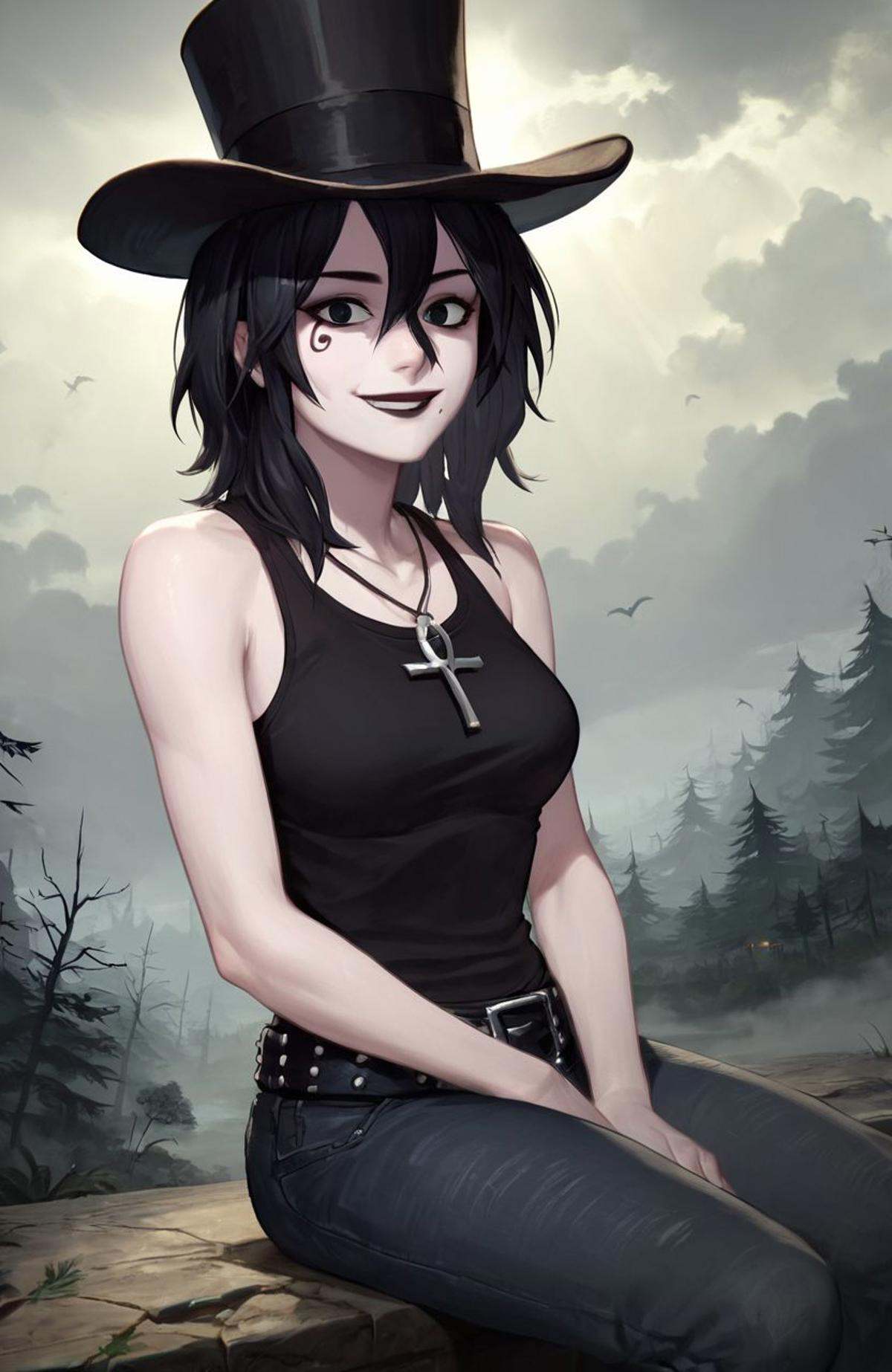 D_endless,  1girl,  black hair on Tensor.Art