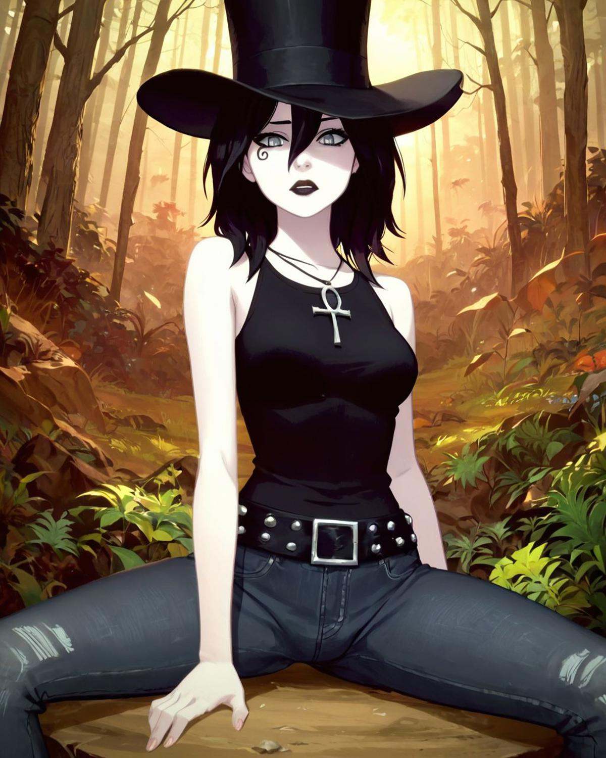 D_endless,  1girl,  black hair on Tensor.Art