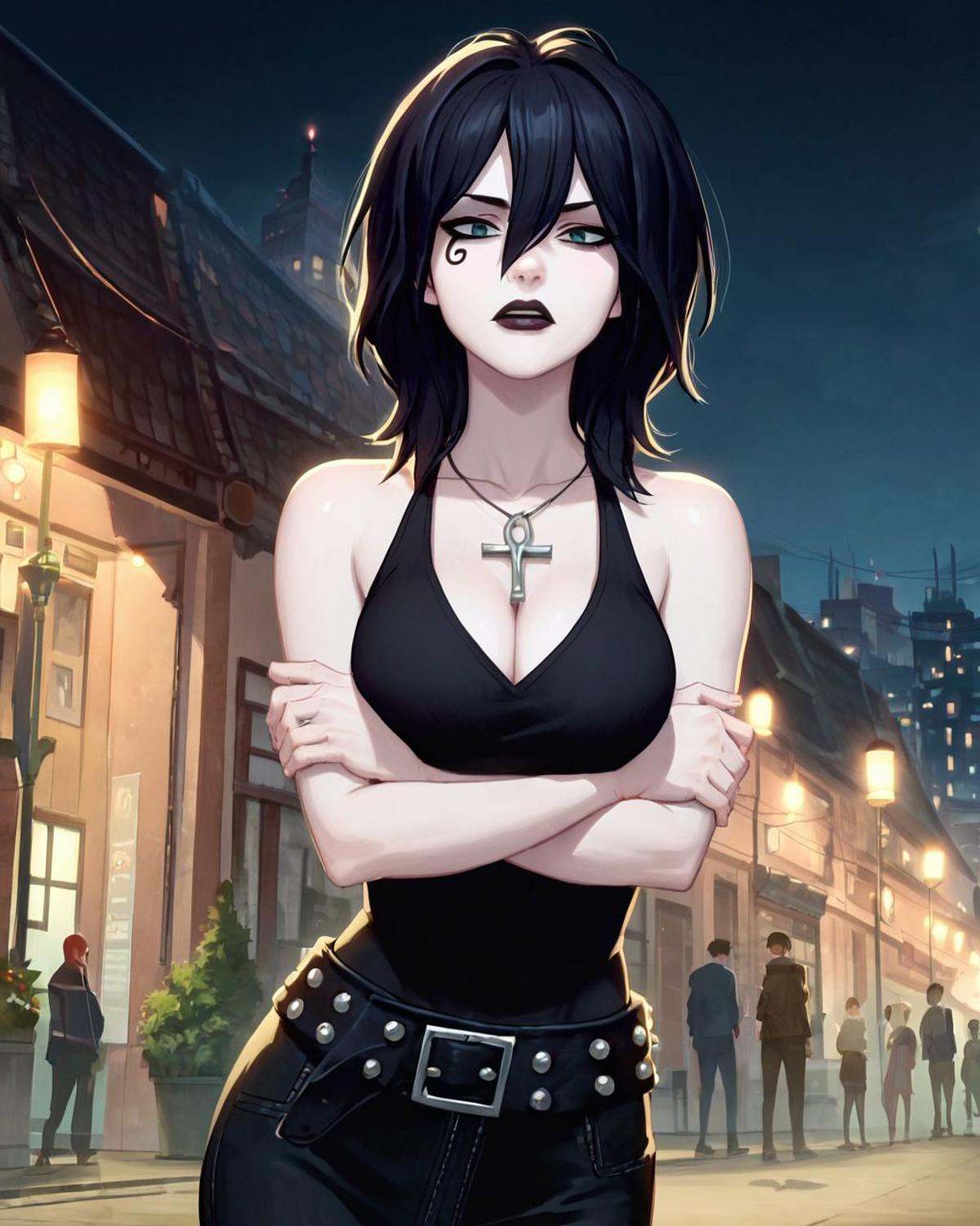 D_endless,  1girl,  black hair on Tensor.Art