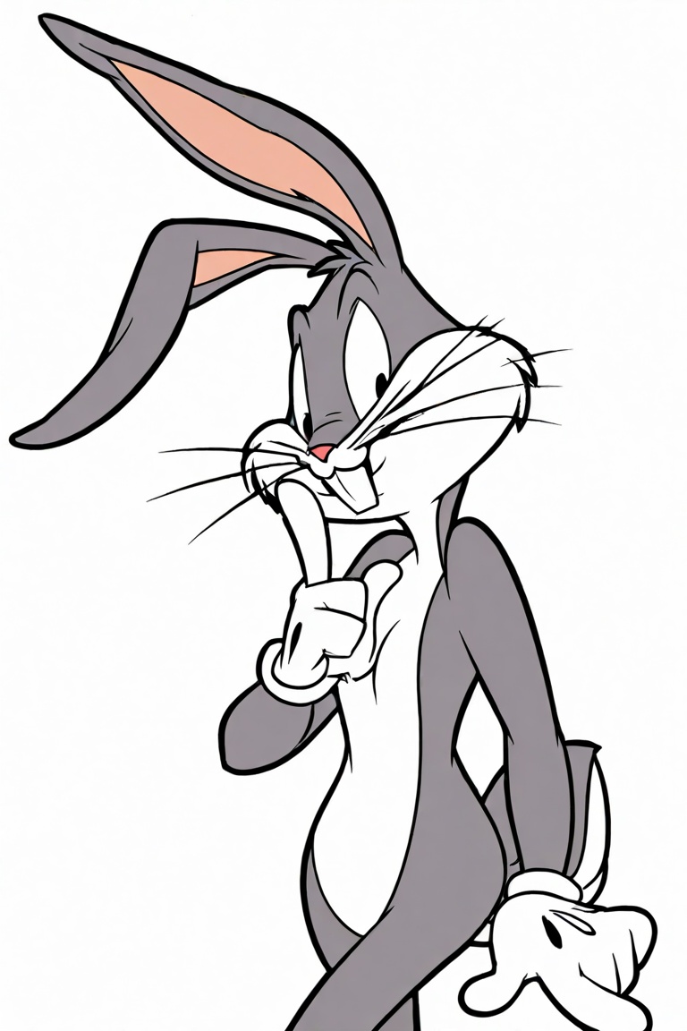 bugs bunny,  in the style of looney tunes,  rabbit on Tensor.Art
