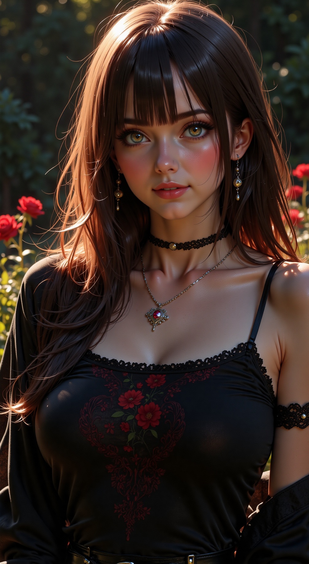 1girl,  A beautiful big tiddy goth gf,  Twitch ASMR streamer on Tensor.Art