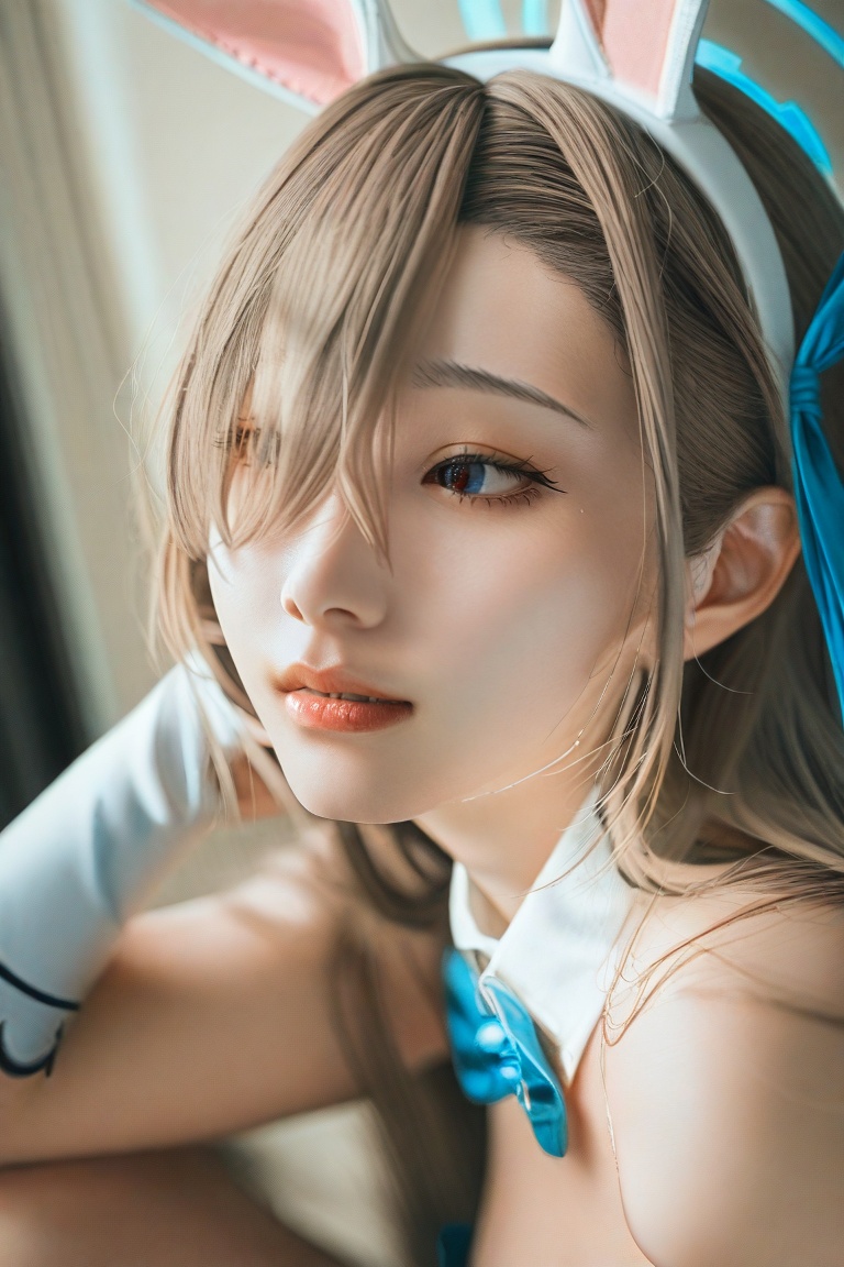 1girl,  asuna \(bunny\) \(blue archive\),  cosplay photo on Tensor.Art