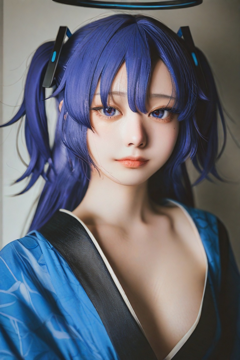 1girl,  kimono,  yuuka \(blue archive\) on Tensor.Art