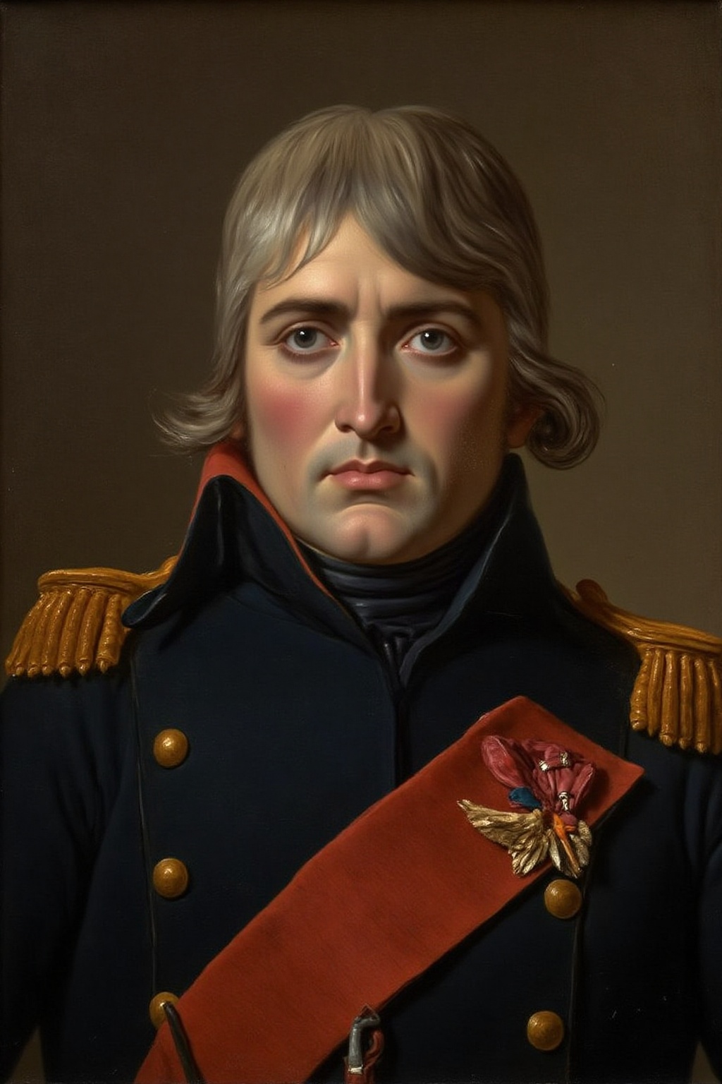 jldavid1 painting A portrait of Napoleon Bonaparte,  a historical figure,  recognizable by his distinctive features. He ha...