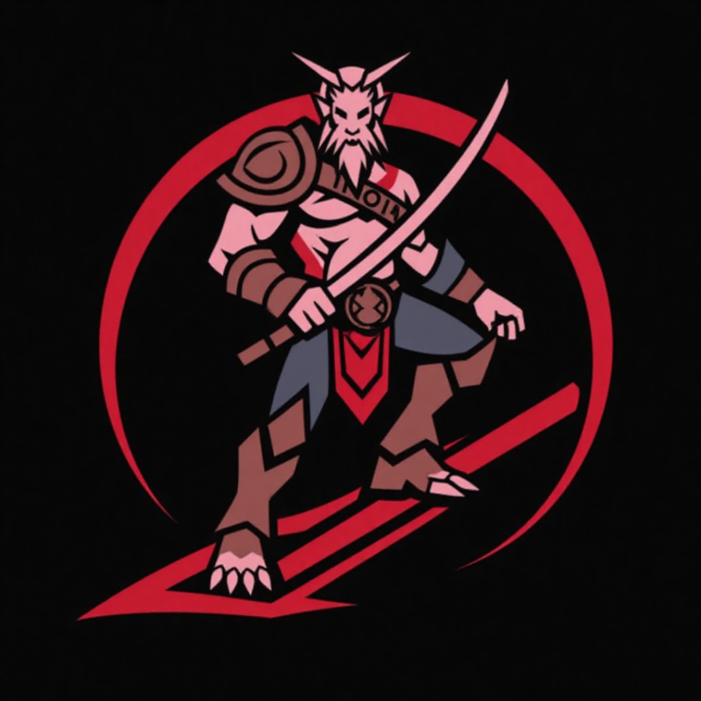 fl4t_style,  cartoon drawing of kratos god of war ,  black background on Tensor.Art