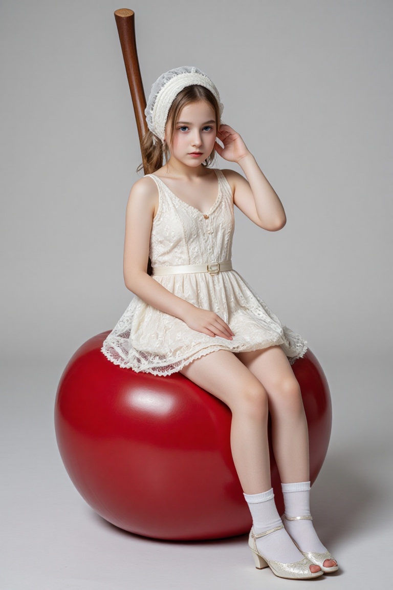 In a soft,  diffused lighting,  a young Caucasian girl on Tensor.Art