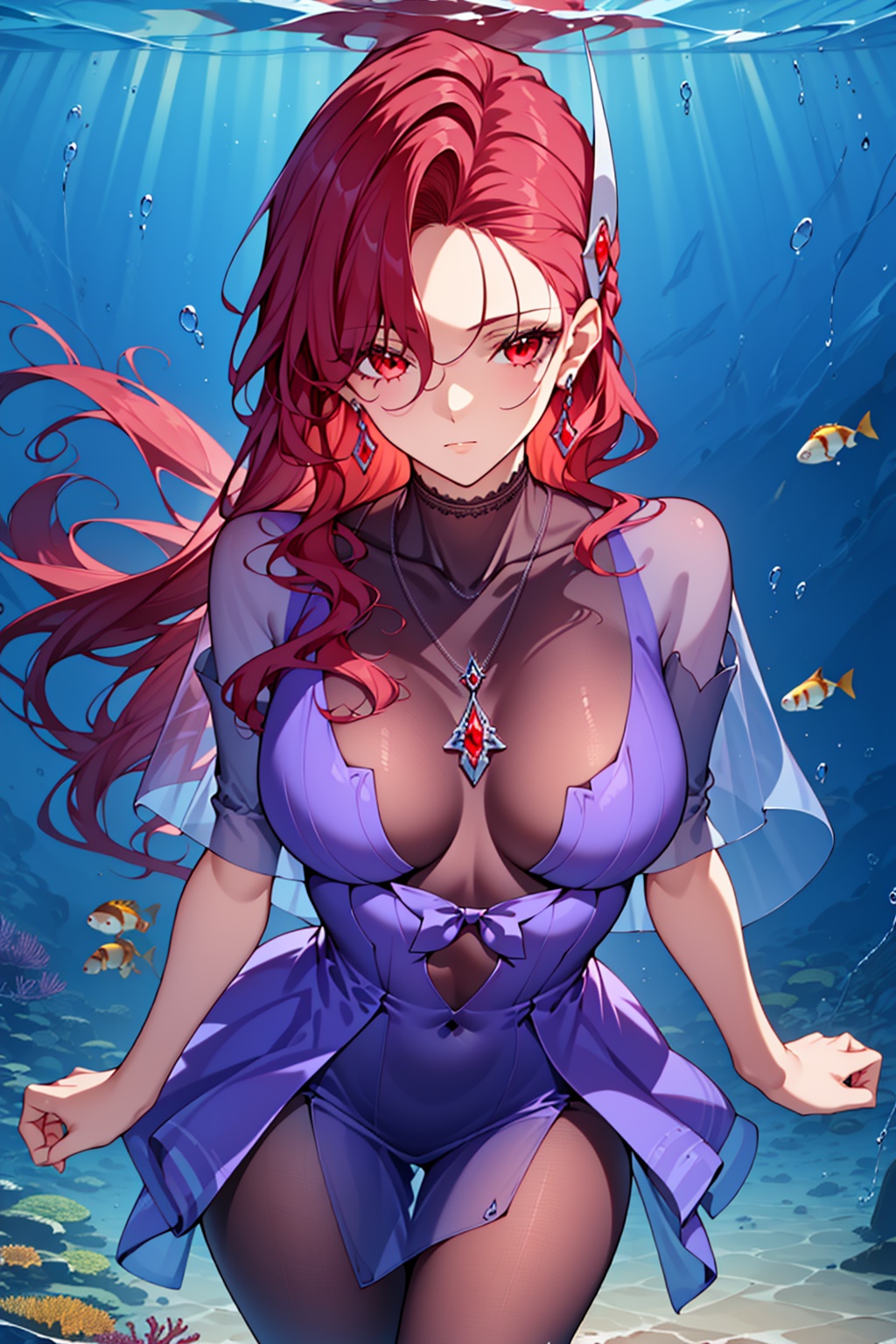 1girl,  solo,  red eyes on Tensor.Art