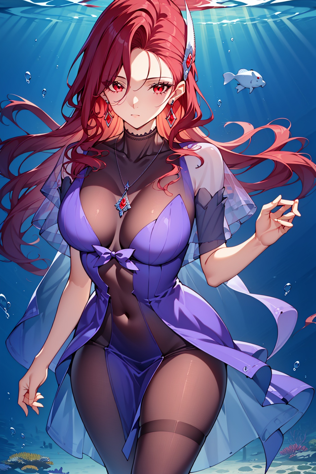 1girl,  solo,  red eyes on Tensor.Art