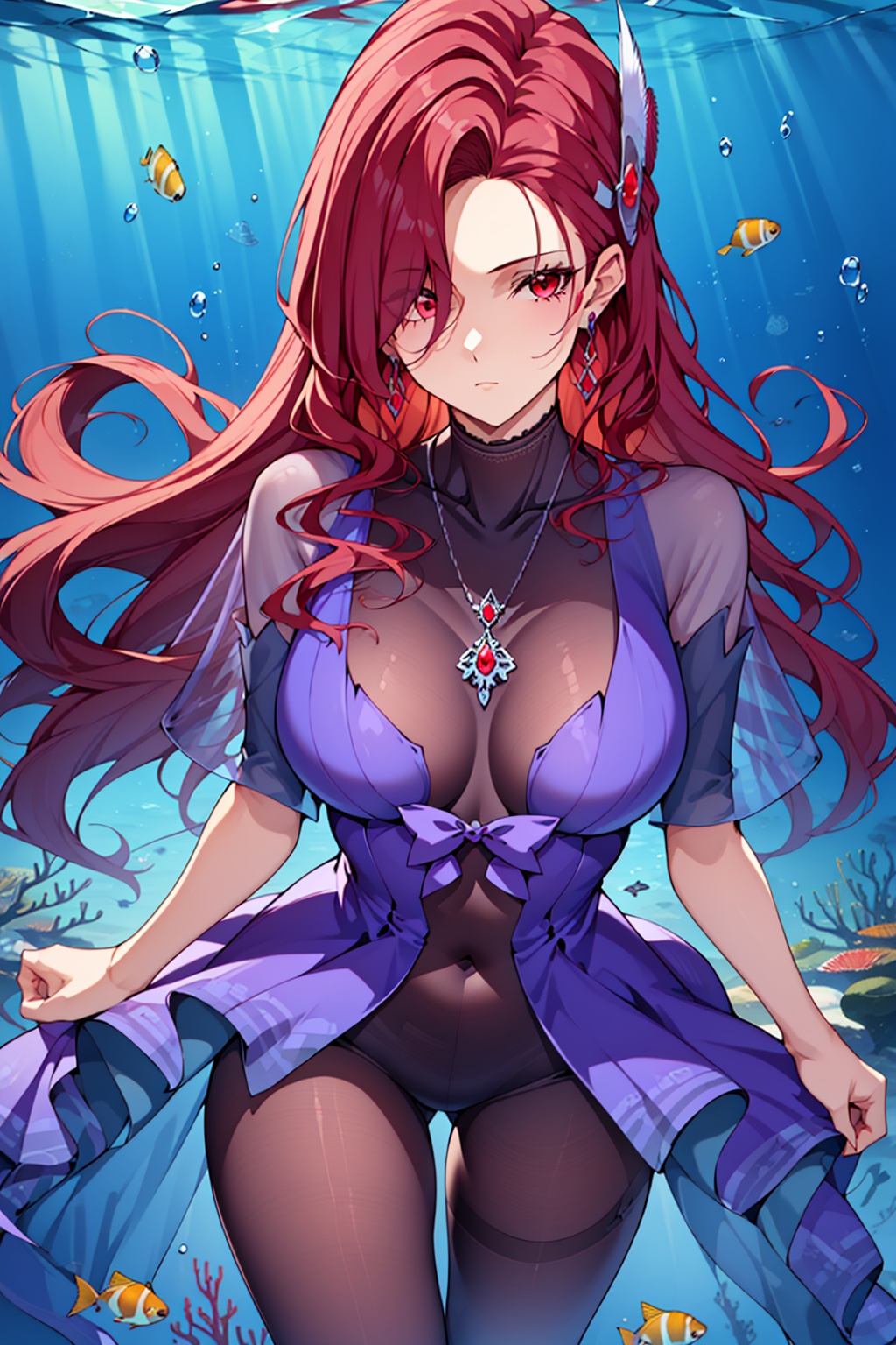 1girl,  solo,  red eyes on Tensor.Art