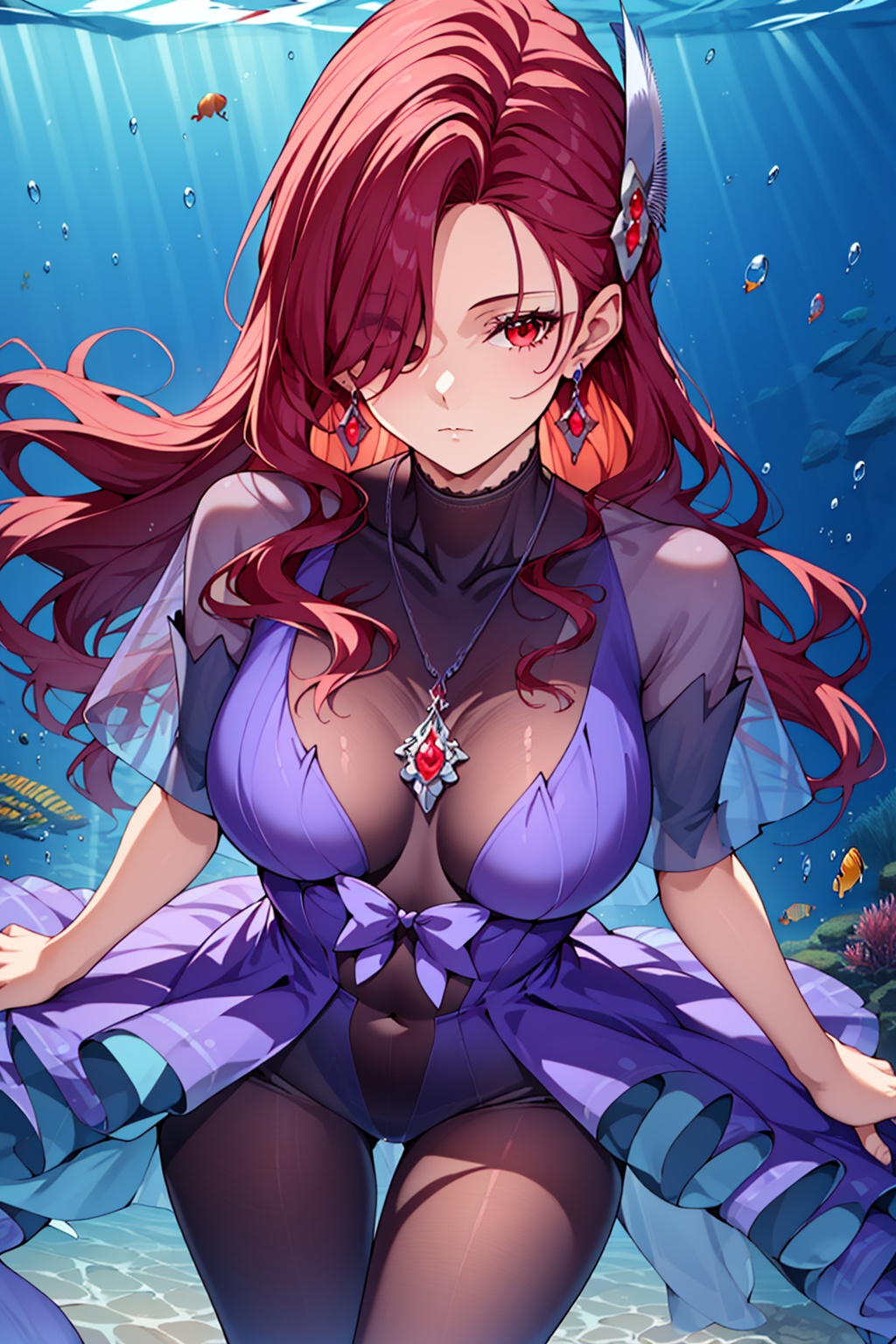 1girl,  solo,  red eyes on Tensor.Art
