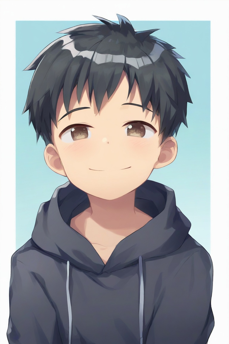 rukiruki-style,  1boy,  black hair on Tensor.Art