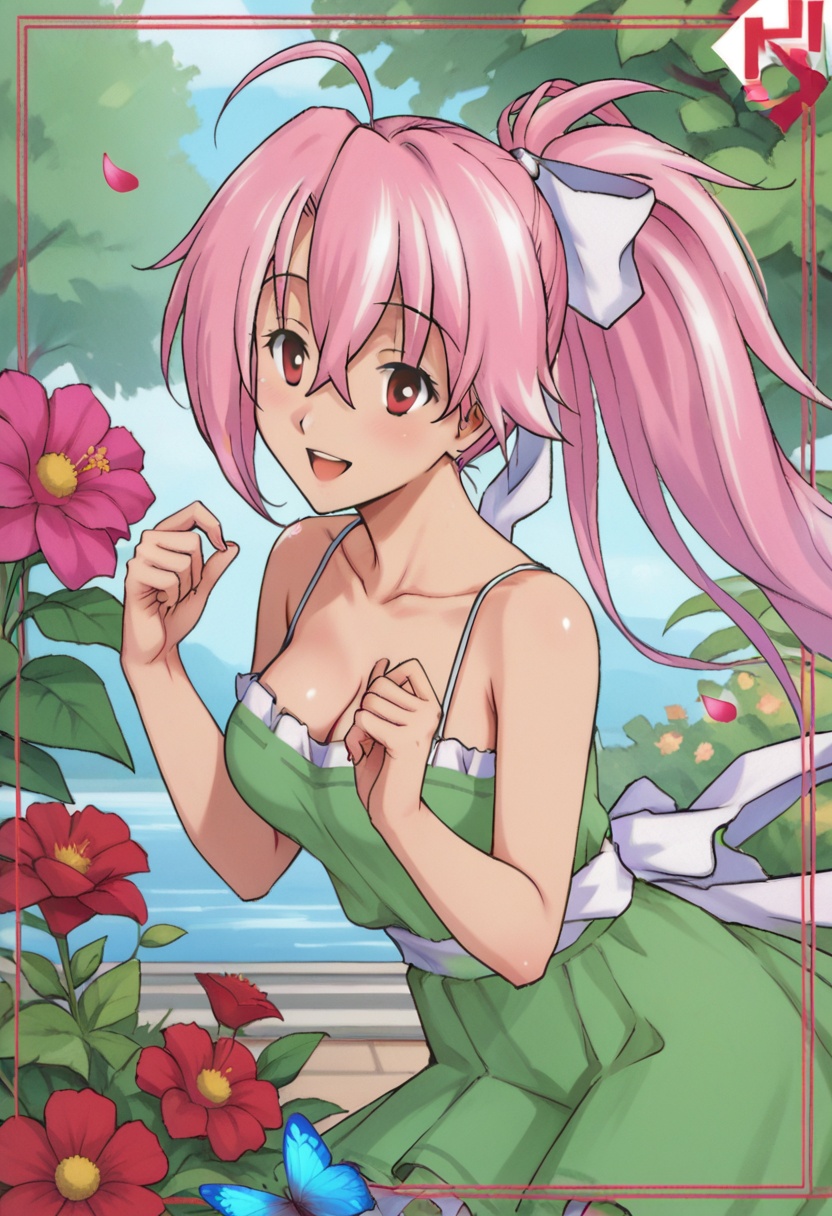 Luna,  pink hair,  ahoge on Tensor.Art