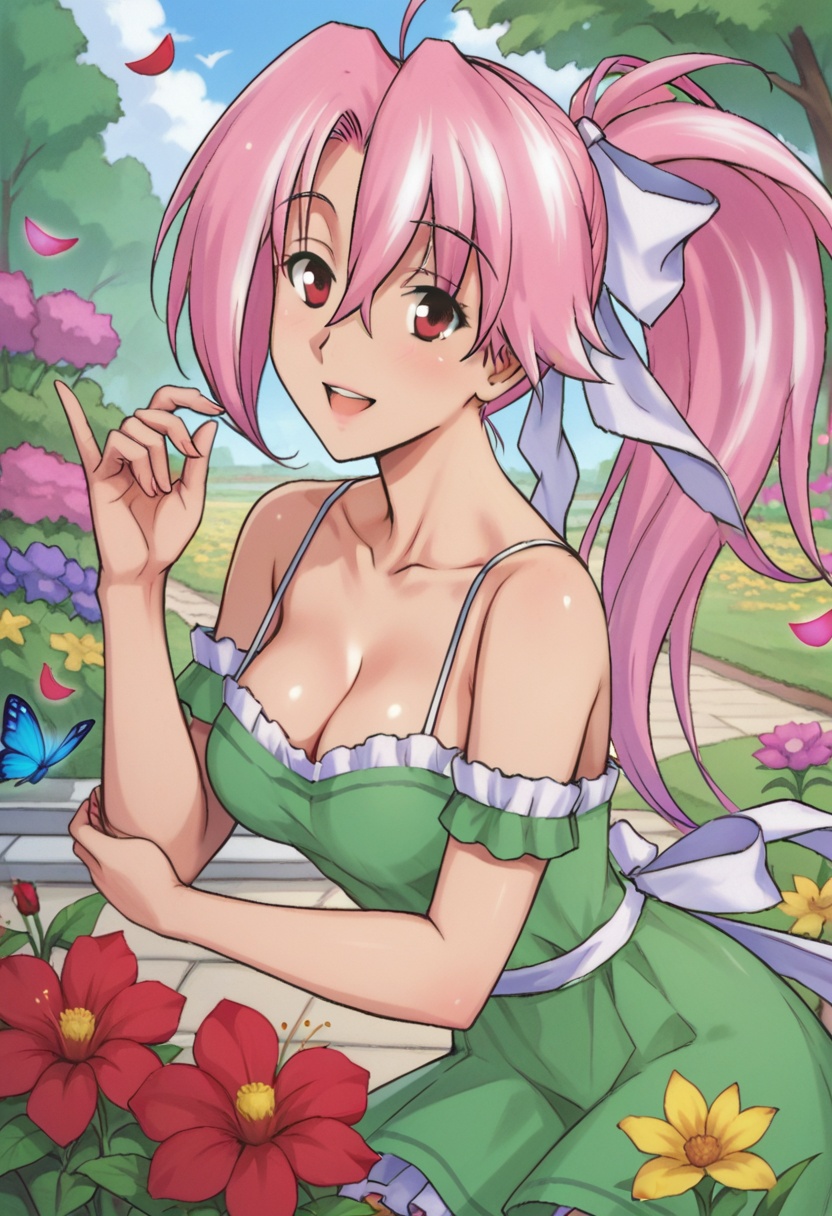 Luna,  pink hair,  ahoge on Tensor.Art
