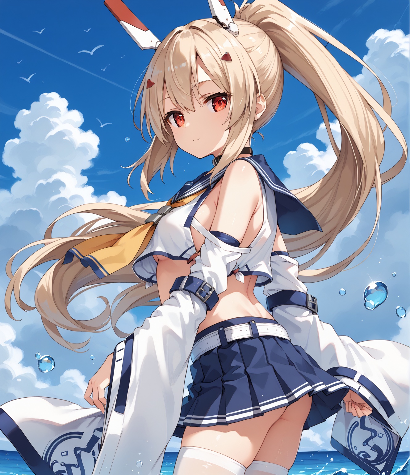 ayanami,  orange eyes,  blonde hair on Tensor.Art