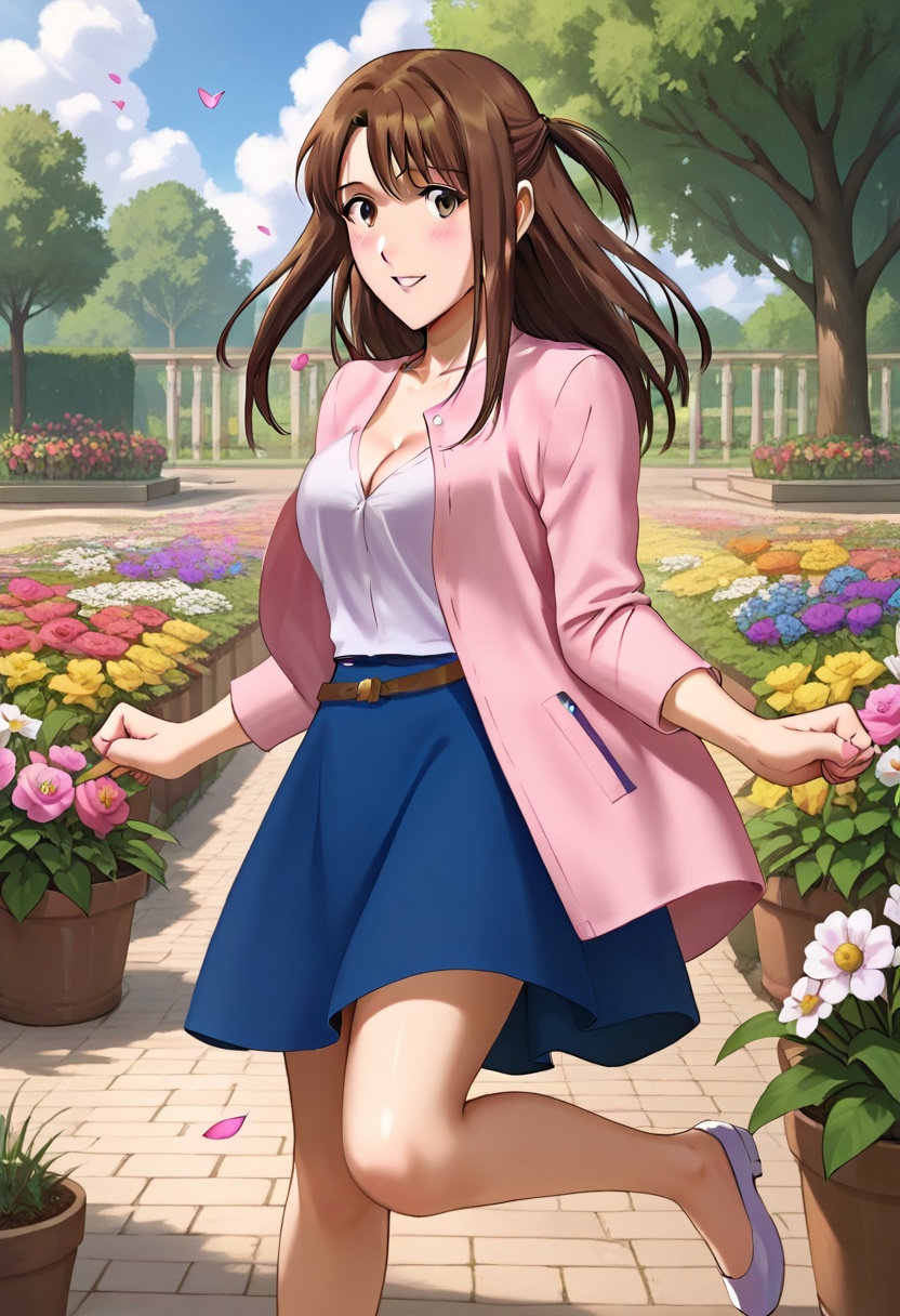Hirabayashi Yuuna,  brown hair,  long hair on Tensor.Art