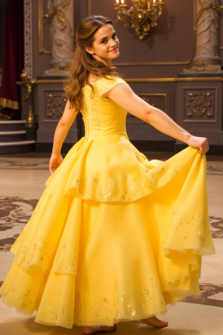 Belle,  long hair,  wavy hair on Tensor.Art
