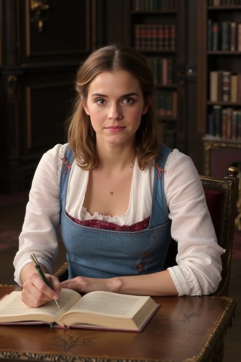 Belle,  medium hair,  brown eyes on Tensor.Art