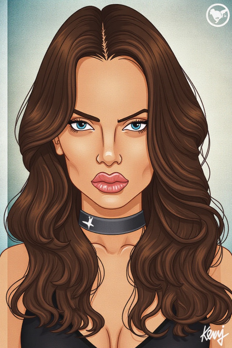 Drawing image,  a selfie of angelina jolie ,  T0k style on Tensor.Art