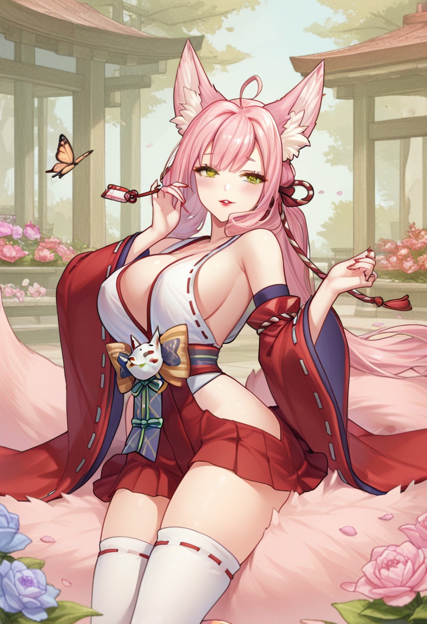 Kagura,  pink hair,  long hair on Tensor.Art