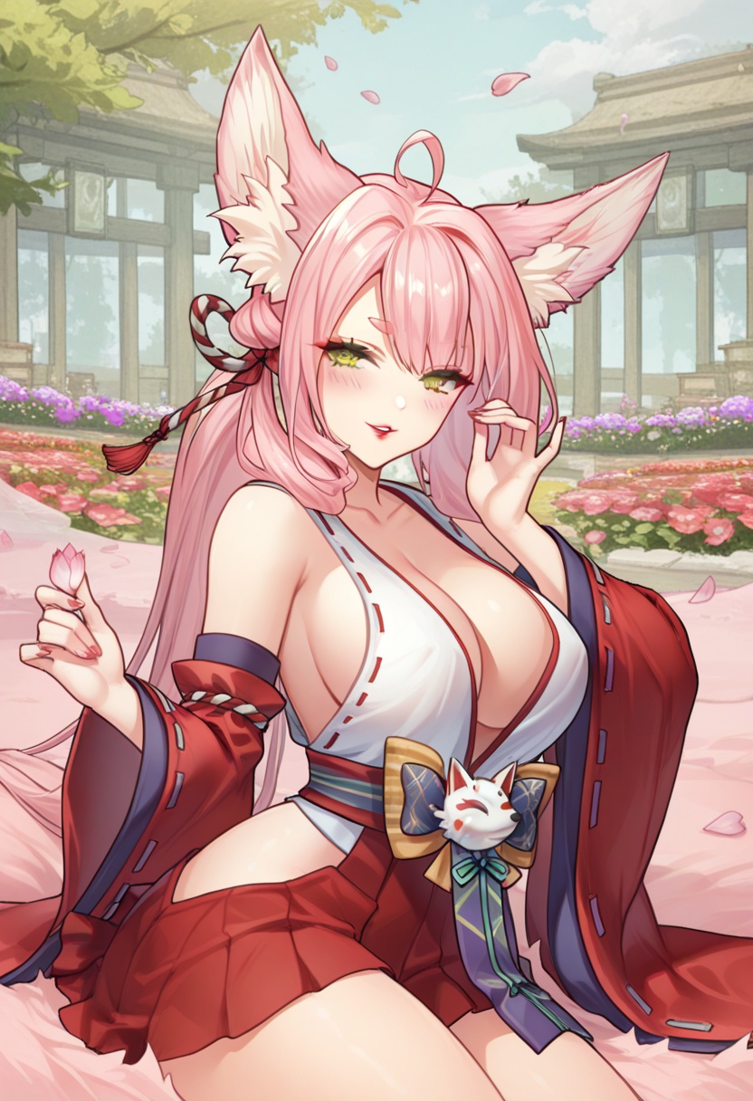 Kagura,  pink hair,  long hair on Tensor.Art