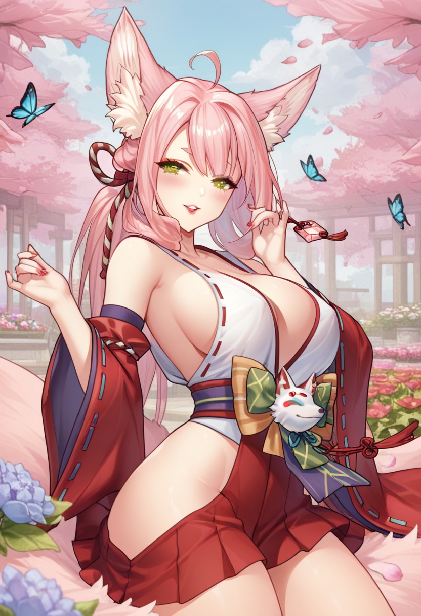 Kagura,  pink hair,  long hair on Tensor.Art