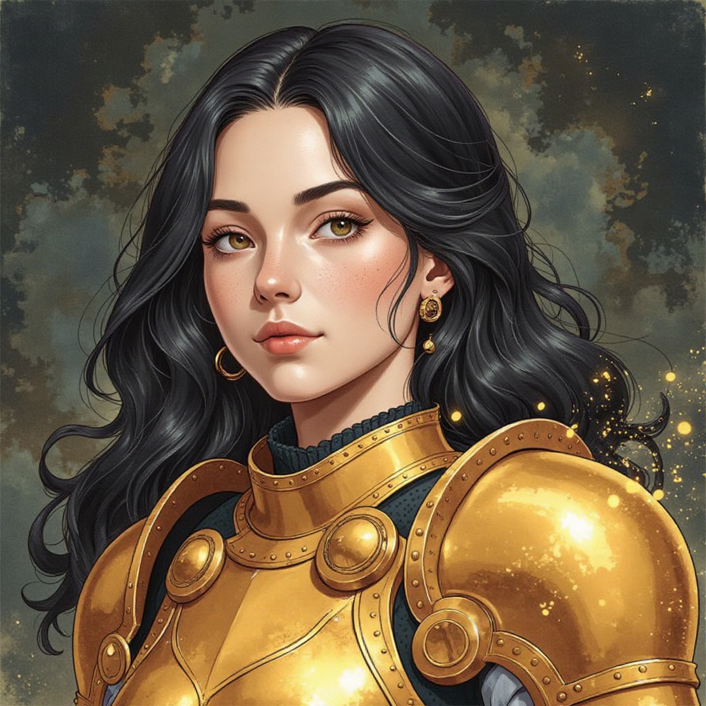 'FLUX Enhanced Illustration PRO' presents a breathtakingly beautiful ,  Warhammer 40000-inspired masterpiece. A Custodes g...
