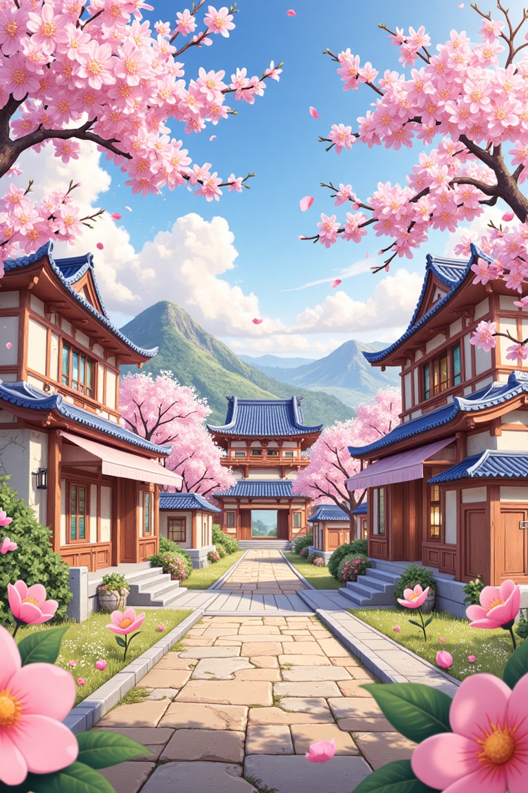 Sakura,  anime 3d environment on Tensor.Art