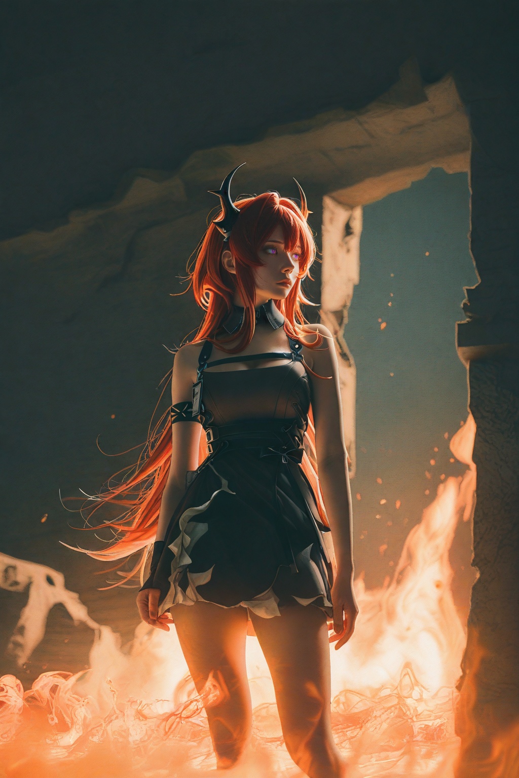 1girl,  surtr \(arknights\) ,  arknights on Tensor.Art