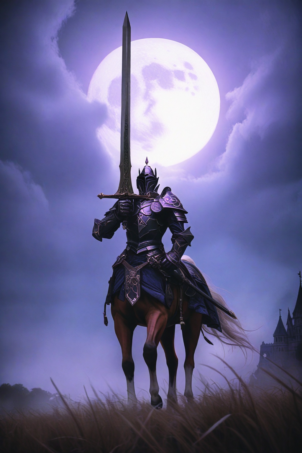 no humans,  sword in front of face,  of noble centaur battling a monster on Tensor.Art