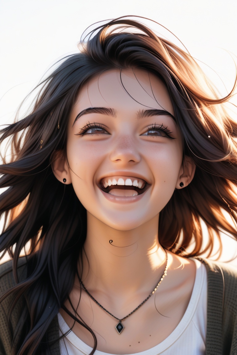 realistic picture,  edgy pinterest sweet 19 yo woman,  macro pic of her face on Tensor.Art