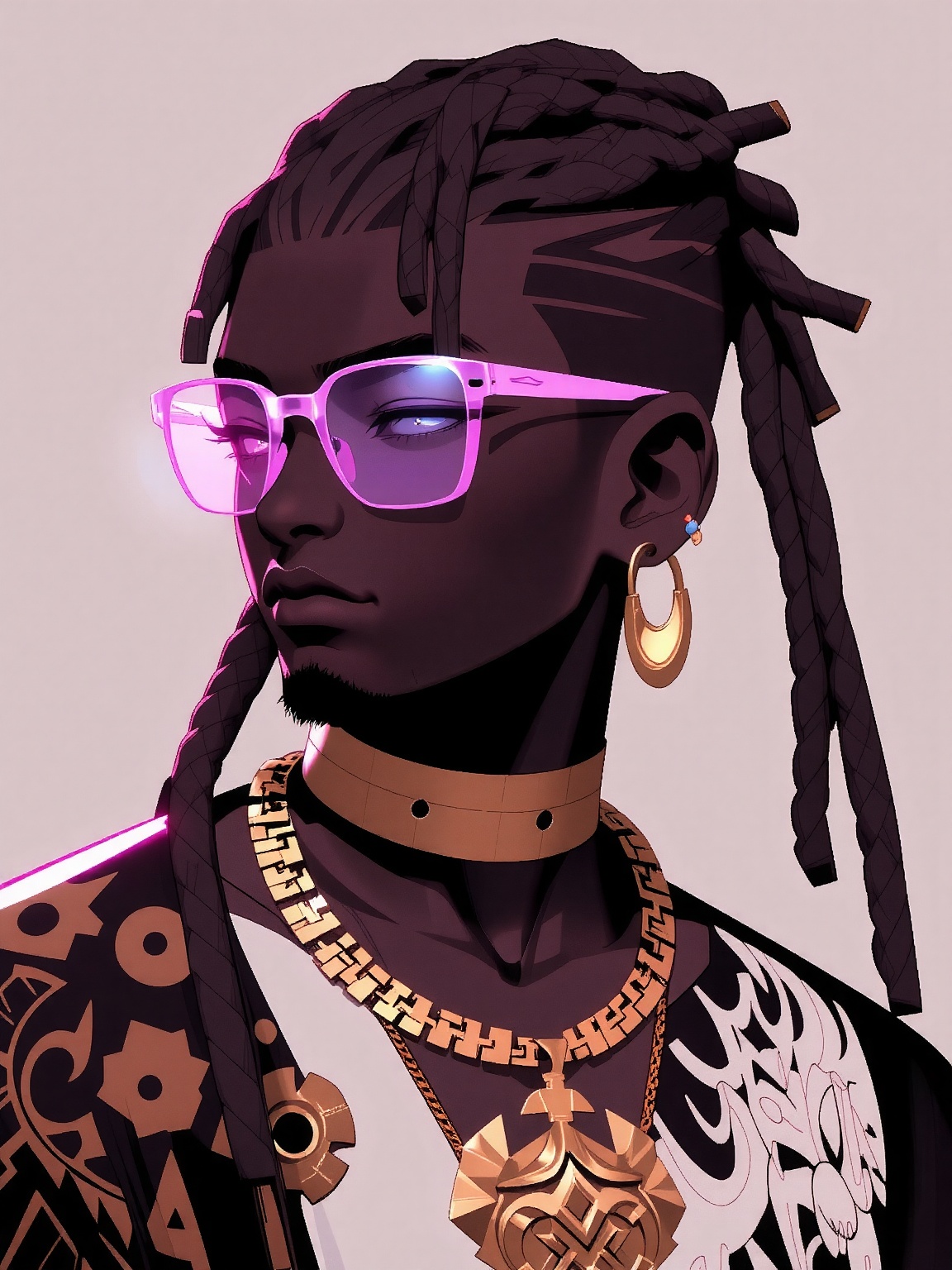 solo,  1boy,  jewelry on Tensor.Art