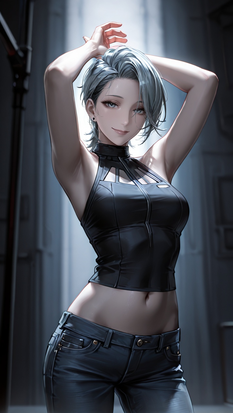 1girl solo,  mature female,  very short_hair on Tensor.Art