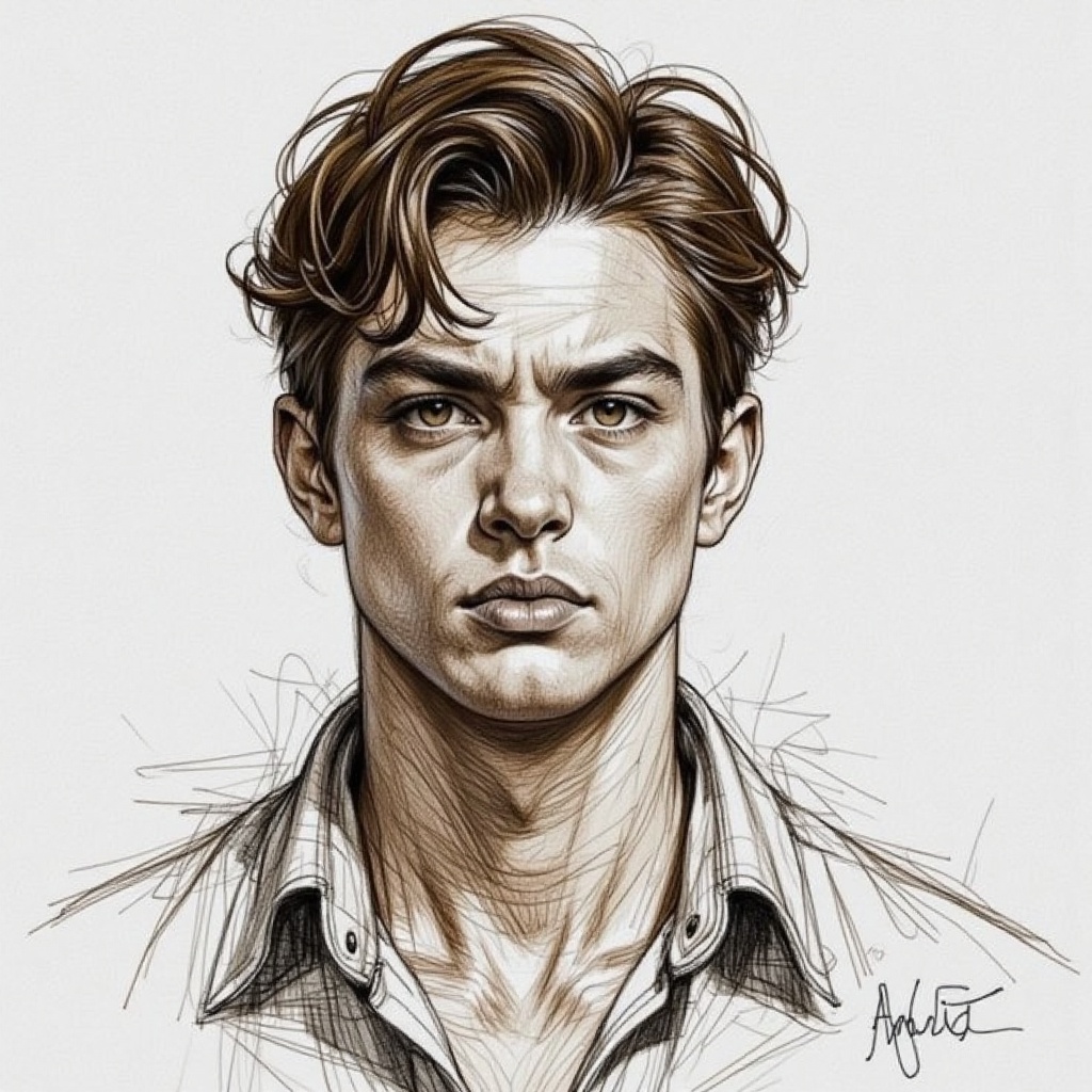 solo,  looking at viewer,  short hair on Tensor.Art