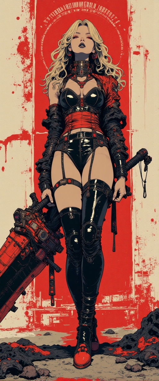 Full body view,  long boots heels,  Magik chacter resemble Marvel on Tensor.Art