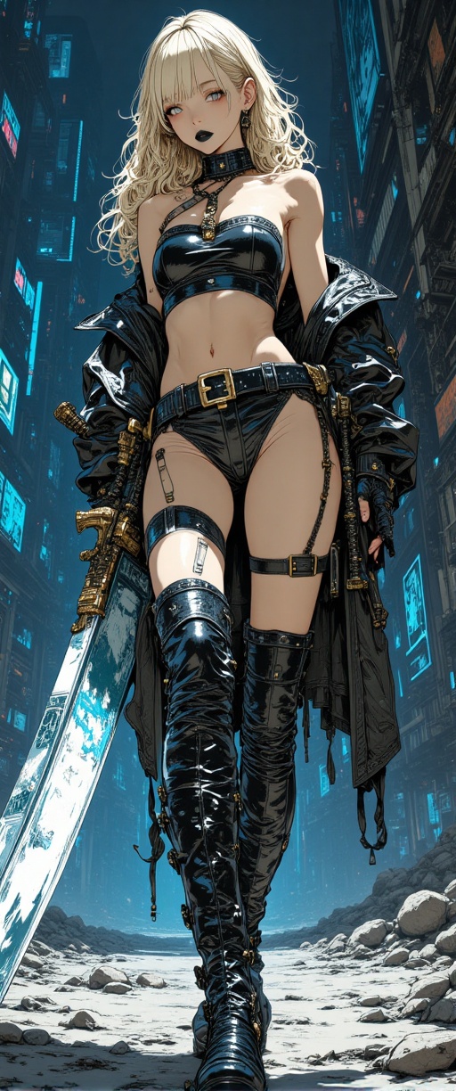 Full body view,  long boots heels,  Magik chacter resemble Marvel on Tensor.Art