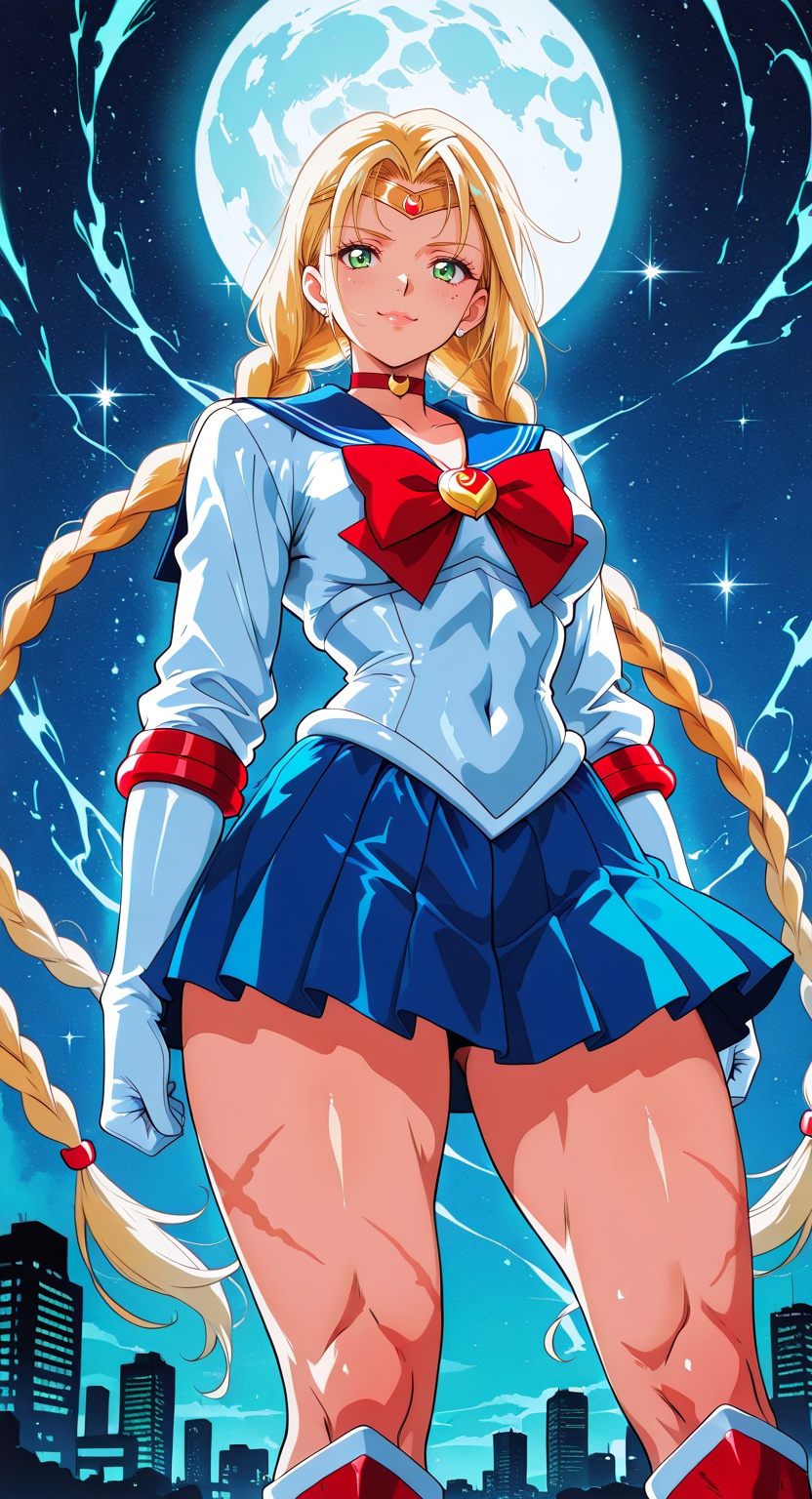 elegant vibrant anime aesthetic with heroic yet sensual undertones BREAK Cammy White \ (Street Fighter\),  Sailor Moon \ (...