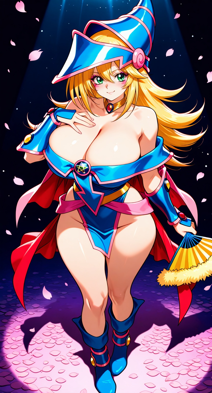 Dark Magician Girl \(Yu-Gi-Oh!\) doing \(cosplay\) of Mai Shiranui (King of Fighters),  styled as a sensual and vivid cosp...