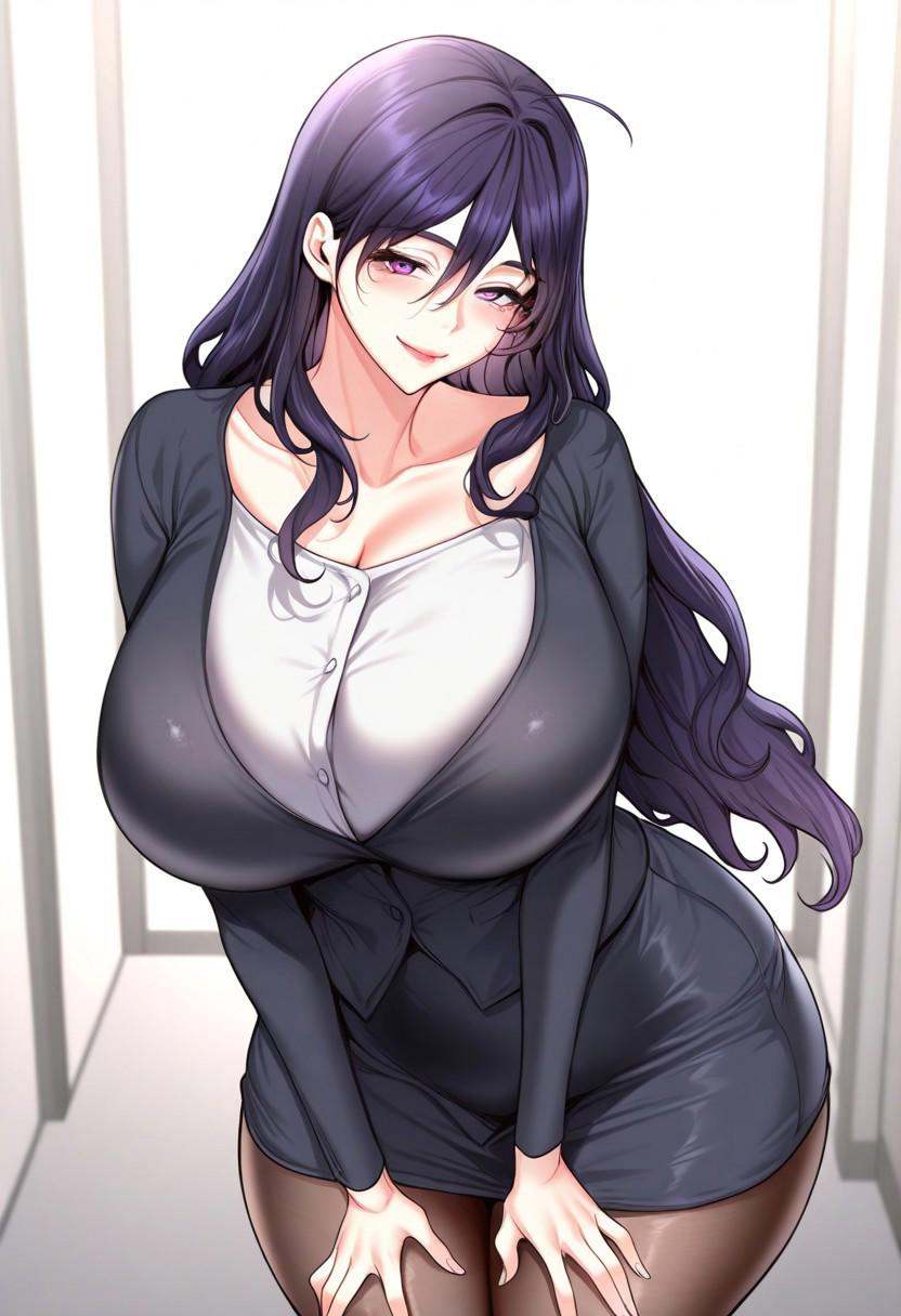 solo,  Kang Soyung,  Dark purple long hair on Tensor.Art