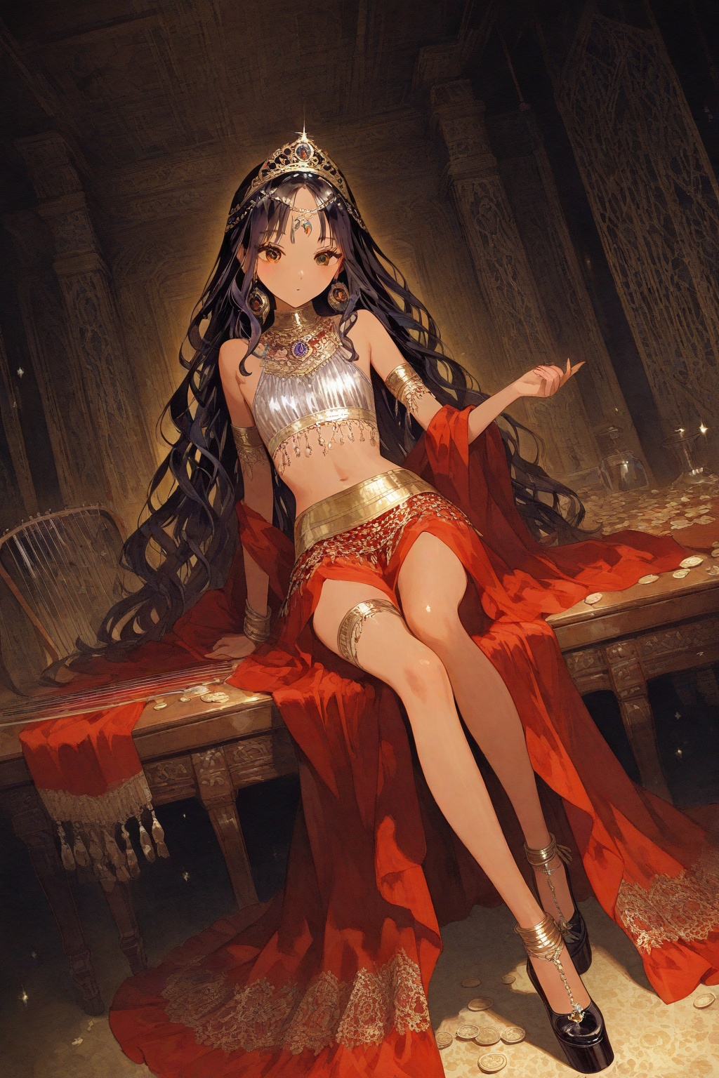 1girl,  (enchanting arabian princess) woman,  normal build on Tensor.Art