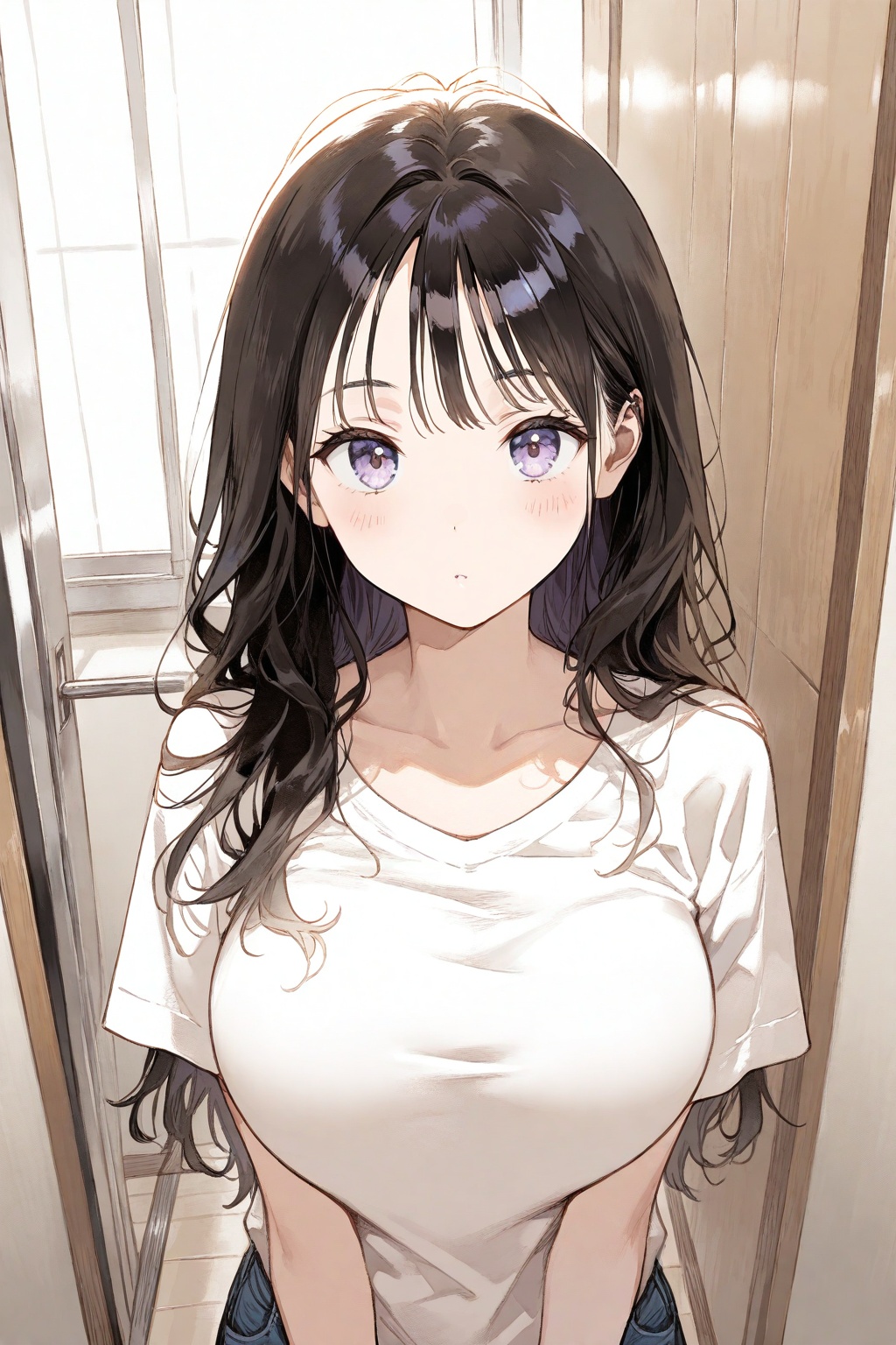 1girl,  indoors,  standing on Tensor.Art