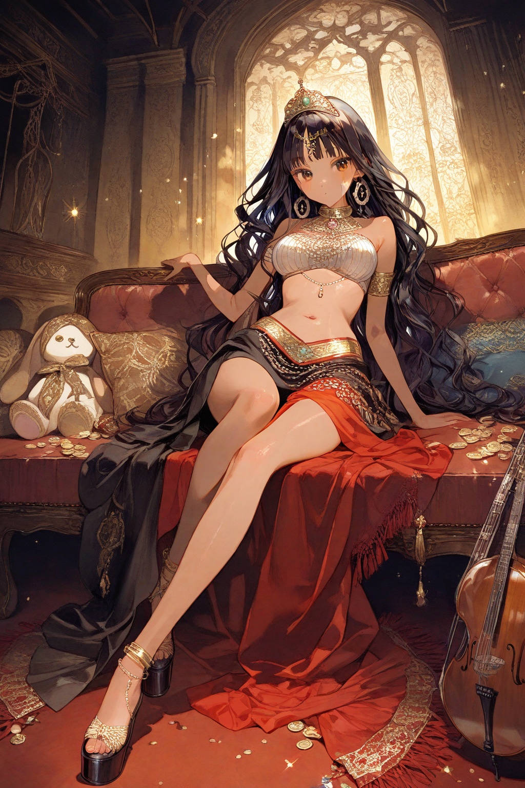 1girl,  (enchanting arabian princess) woman,  normal build on Tensor.Art