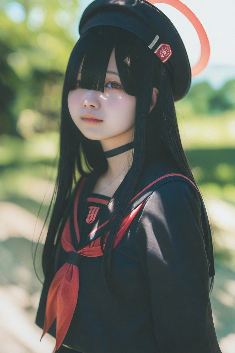 1girl,  justice task force member \(blue archive\),  asian girl on Tensor.Art