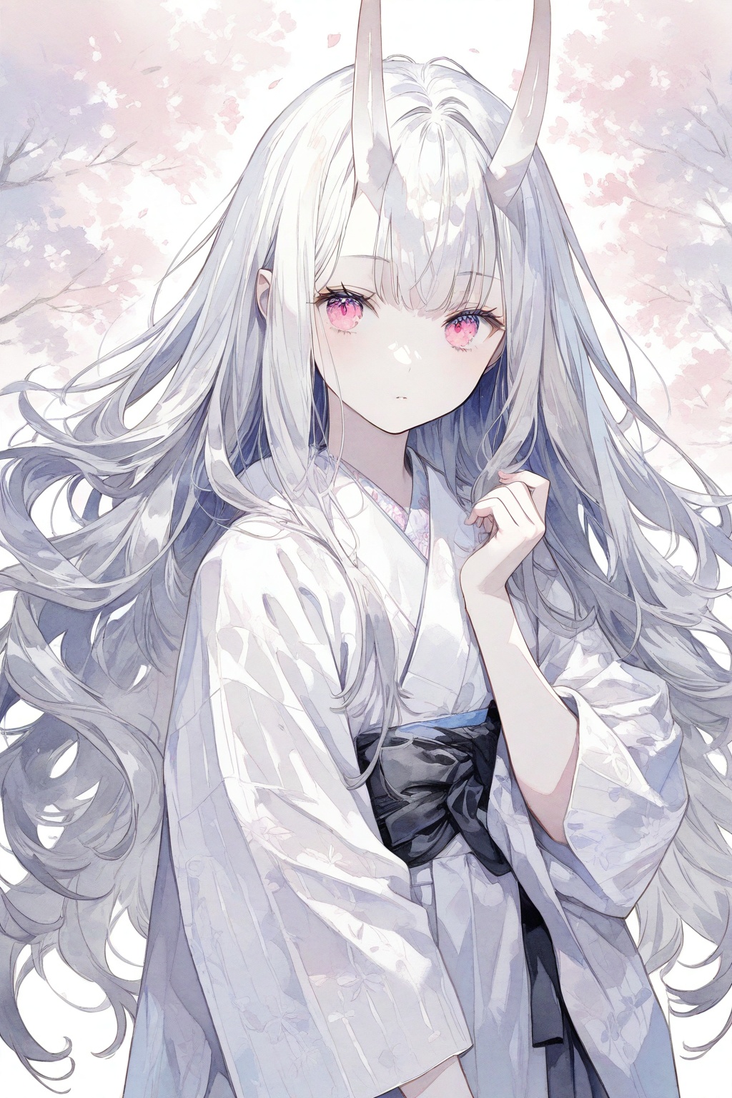 1girl,  oni,  pale skin on Tensor.Art