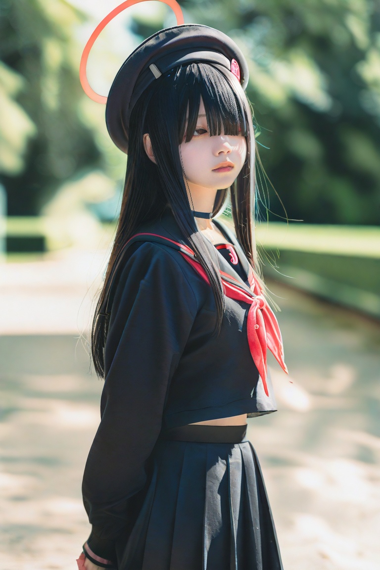 1girl,  justice task force member \(blue archive\),  asian girl on Tensor.Art