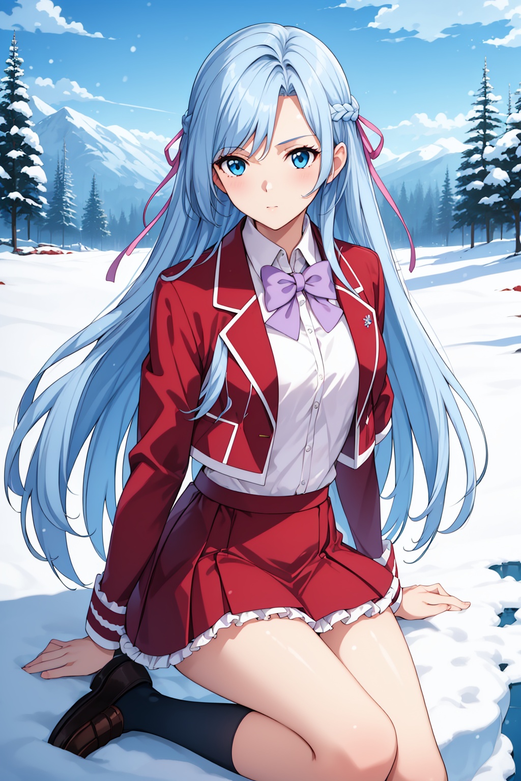 1girl,  solo,  blue eyes on Tensor.Art