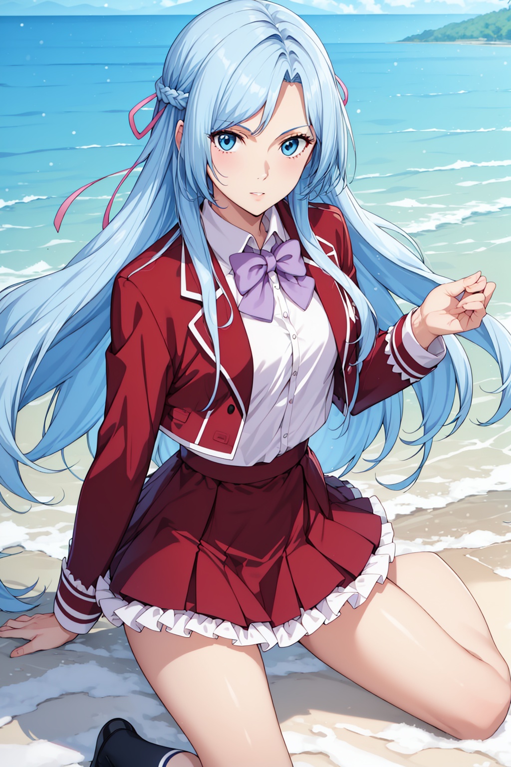 1girl,  solo,  blue eyes on Tensor.Art