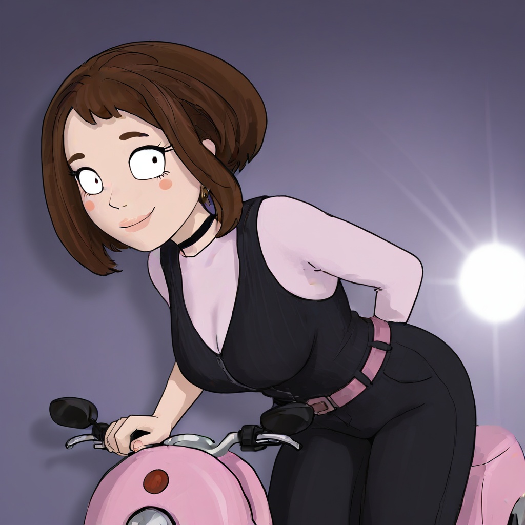 a stylish and adventurous,  1girl,  uraraka ochako on Tensor.Art