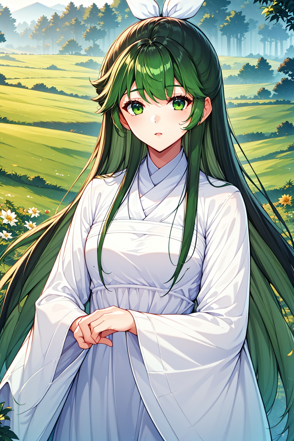 1girl,  solo,  green eyes on Tensor.Art